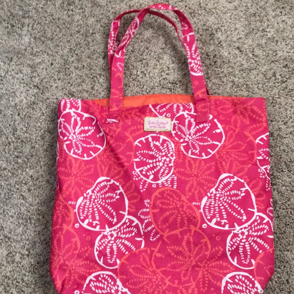 Lilly Pulitzer for Estee Lauder Sand dollar tote